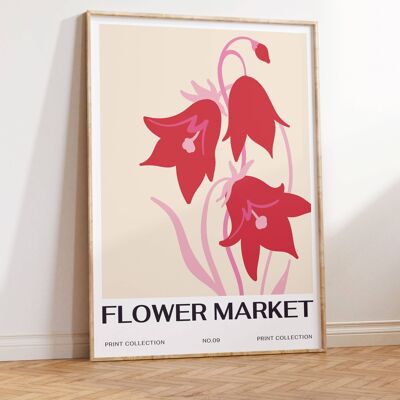 Impresión de arte floral para pared - Flores abstractas No150 (A4 - 21,0 x 29,7 cm | 8,3 x 11,7 in)