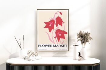 Impression d'art mural floral - Fleurs abstraites No150 (A4 - 21,0 x 29,7 cm | 8,3 x 11,7 po) 3