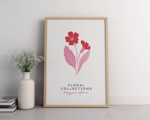 Floral Wall Art Print - Abstract Flowers No151 (A4 - 21.0 x 29.7 cm | 8.3 x 11.7 in)