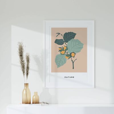 Floral Wall Art Print - Abstract Flowers No155 (A4 - 21.0 x 29.7 cm | 8.3 x 11.7 in)