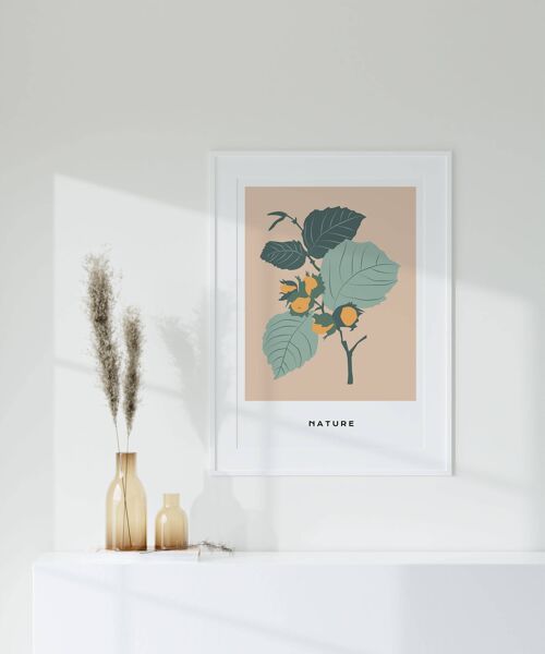 Floral Wall Art Print - Abstract Flowers No155 (A2 - 42 x 59.4 cm | 16.5 x 23.4 in)