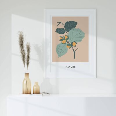 Floral Wall Art Print - Abstract Flowers No155 (A2 - 42 x 59.4 cm | 16.5 x 23.4 in)