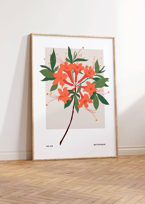 Floral Wall Art Print - Abstract Flowers No158 (A4 - 21.0 x 29.7 cm | 8.3 x 11.7 in)