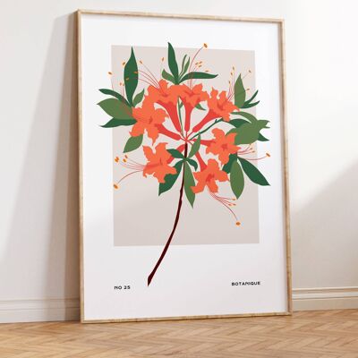 Impresión de arte floral para pared - Flores abstractas No158 (A2 - 42 x 59,4 cm | 16,5 x 23,4 in)