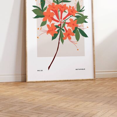 Floral Wall Art Print - Abstract Flowers No158 (A2 - 42 x 59.4 cm | 16.5 x 23.4 in)