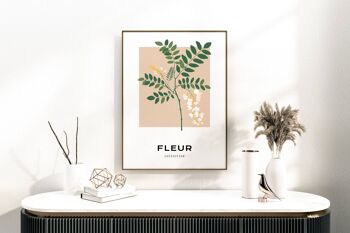 Impression d'art mural floral - Fleurs abstraites No164 (A3 - 29,7 x 42,0 cm | 11,7 x 16,5 po) 1