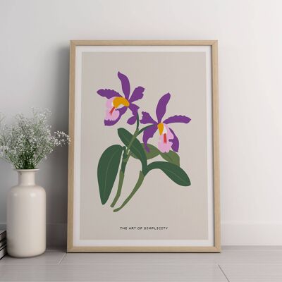 Impression d'art mural floral - Fleurs abstraites No166 (A3 - 29,7 x 42,0 cm | 11,7 x 16,5 po)