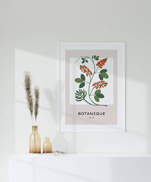 Floral Wall Art Print - Abstract Flowers No171 (A4 - 21.0 x 29.7 cm | 8.3 x 11.7 in)