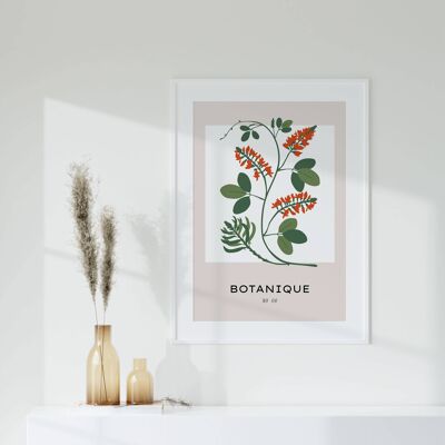 Floral Wall Art Print - Abstract Flowers No171 (A4 - 21.0 x 29.7 cm | 8.3 x 11.7 in)