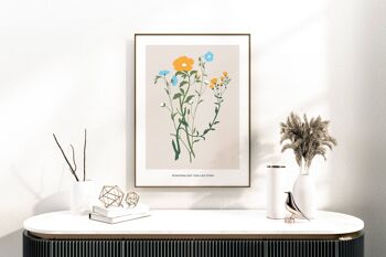 Impression d'art mural floral - Fleurs abstraites No173 (A4 - 21,0 x 29,7 cm | 8,3 x 11,7 po) 1