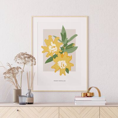 Floral Wall Art Print – Abstract Flowers No179 (A4 – 21,0 x 29,7 cm | 8,3 x 11,7 in)