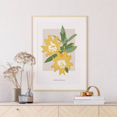 Impresión de arte floral para pared - Flores abstractas No179 (A4 - 21,0 x 29,7 cm | 8,3 x 11,7 in)