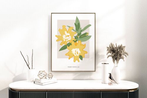 Floral Wall Art Print - Abstract Flowers No179 (A2 - 42 x 59.4 cm | 16.5 x 23.4 in)