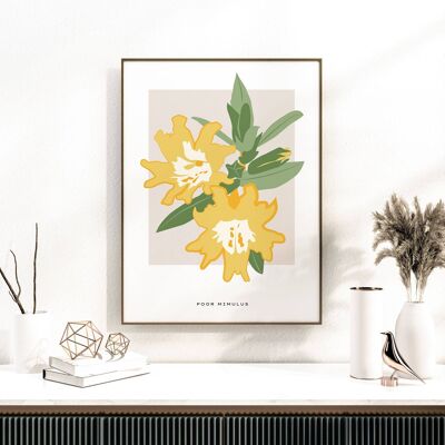Impresión de arte floral para pared - Flores abstractas No179 (A2 - 42 x 59,4 cm | 16,5 x 23,4 in)