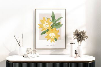 Impression d'art mural floral - Fleurs abstraites No179 (A2 - 42 x 59,4 cm | 16,5 x 23,4 po) 1