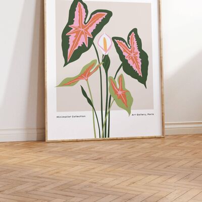 Lámina floral para pared - Flores abstractas No180 (A2 - 42 x 59,4 cm | 16,5 x 23,4 in)