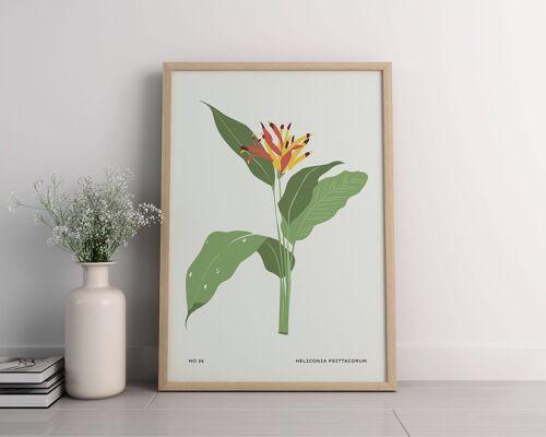 Floral Wall Art Print - Abstract Flowers No186 (A3 - 29.7 x 42.0 cm | 11.7 x 16.5 in)