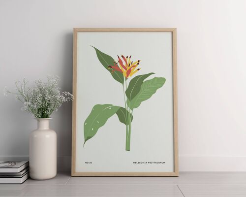 Floral Wall Art Print - Abstract Flowers No186 (A2 - 42 x 59.4 cm | 16.5 x 23.4 in)