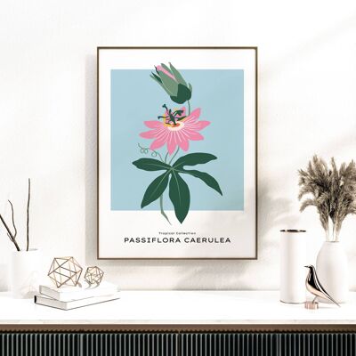 Floral Wall Art Print - Abstract Flowers No187 (A3 - 29.7 x 42.0 cm | 11.7 x 16.5 in)