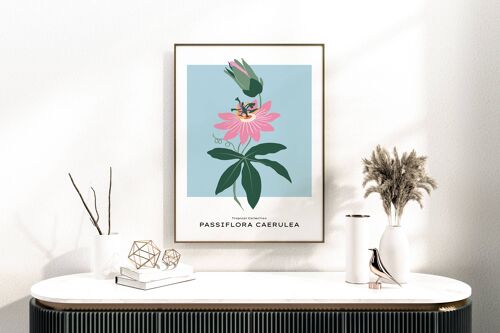 Floral Wall Art Print - Abstract Flowers No187 (A4 - 21.0 x 29.7 cm | 8.3 x 11.7 in)