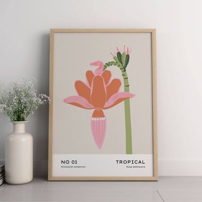 Floral Wall Art Print – Abstract Flowers No191 (A4 – 21,0 x 29,7 cm | 8,3 x 11,7 in)