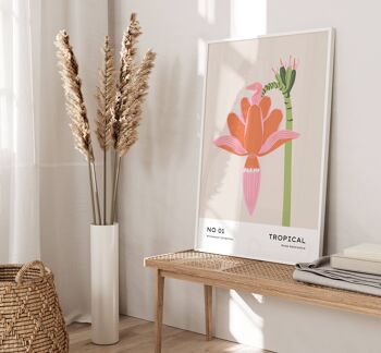 Impression d'art mural floral - Fleurs abstraites No191 (A3 - 29,7 x 42,0 cm | 11,7 x 16,5 po) 4