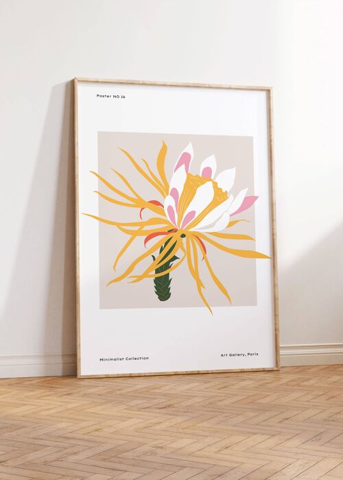 Floral Wall Art Print - Abstract Flowers No192 (A4 - 21.0 x 29.7 cm | 8.3 x 11.7 in)