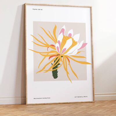 Lámina floral para pared - Flores abstractas No192 (A3 - 29,7 x 42,0 cm | 11,7 x 16,5 in)