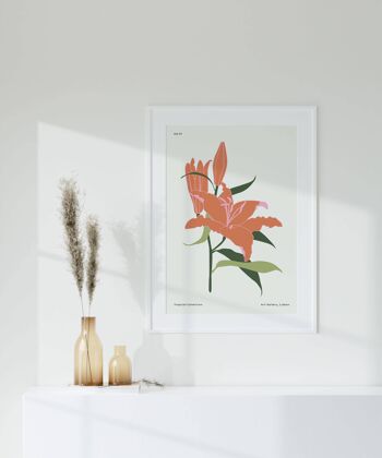Impression d'art mural floral - Fleurs abstraites No193 (A4 - 21,0 x 29,7 cm | 8,3 x 11,7 po) 1