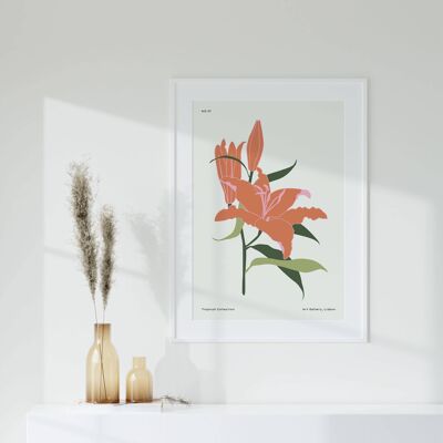 Impression d'art mural floral - Fleurs abstraites No193 (A3 - 29,7 x 42,0 cm | 11,7 x 16,5 po)