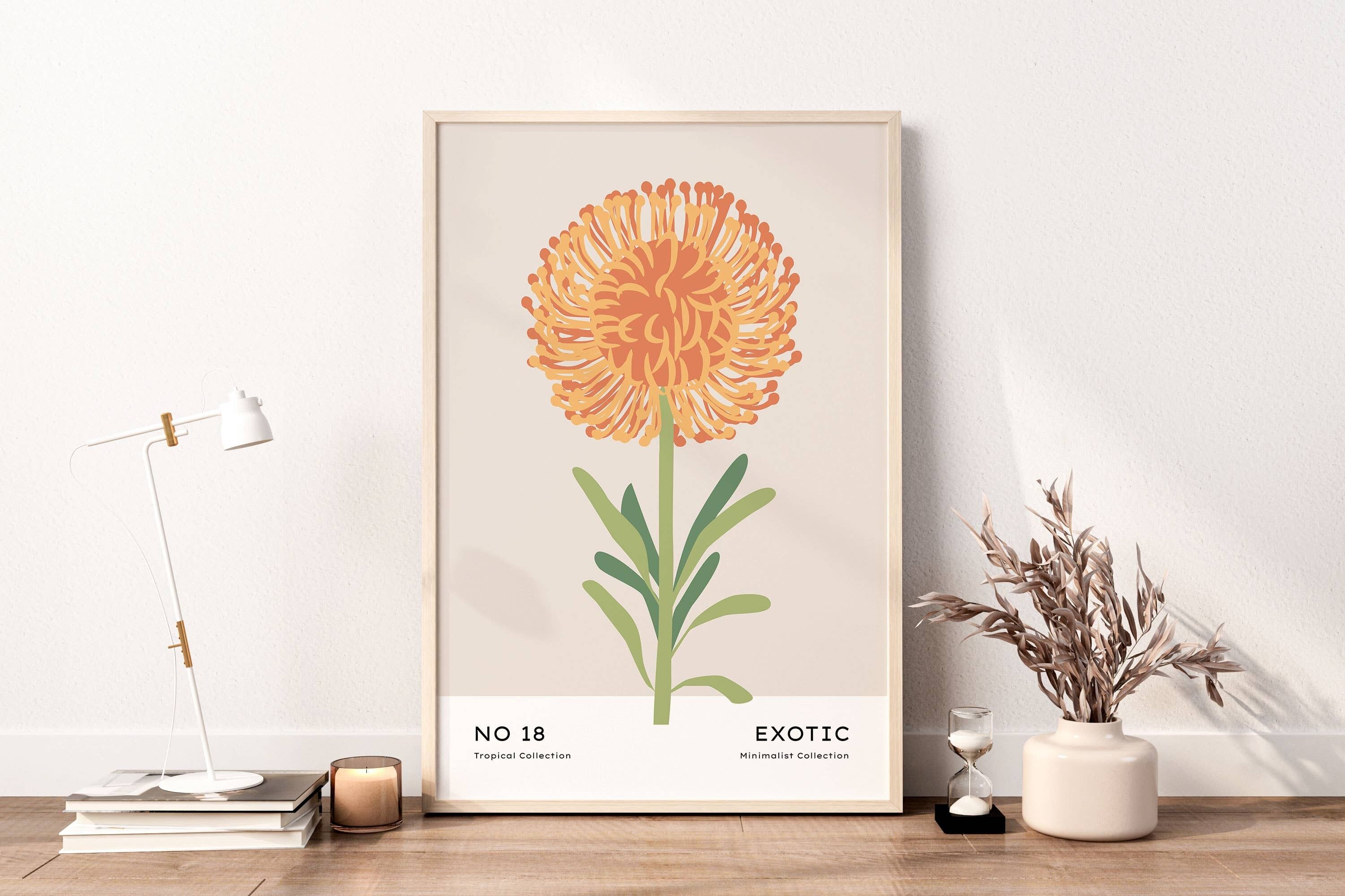 Buy wholesale Floral Wall Art Print - Abstract Flowers No196 (A4