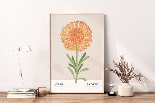 Floral Wall Art Print - Abstract Flowers No196 (A4 - 21.0 x 29.7 cm | 8.3 x 11.7 in)