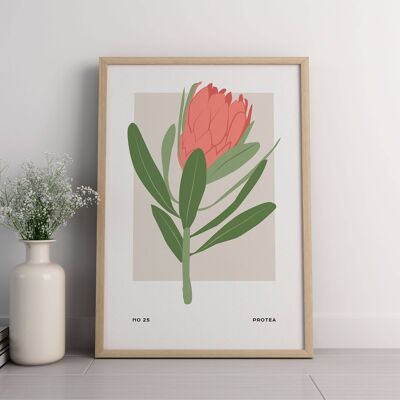 Floral Wall Art Print – Abstract Flowers No198 (A4 – 21,0 x 29,7 cm | 8,3 x 11,7 in)