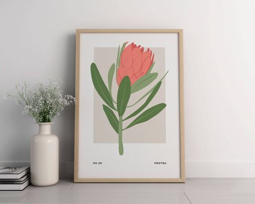 Floral Wall Art Print - Abstract Flowers No198 (A2 - 42 x 59.4 cm | 16.5 x 23.4 in)