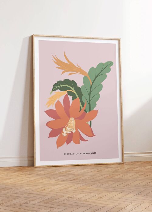 Floral Wall Art Print - Abstract Flowers No202 (A4 - 21.0 x 29.7 cm | 8.3 x 11.7 in)
