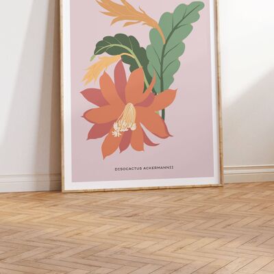 Floral Wall Art Print - Abstract Flowers No202 (A4 - 21.0 x 29.7 cm | 8.3 x 11.7 in)
