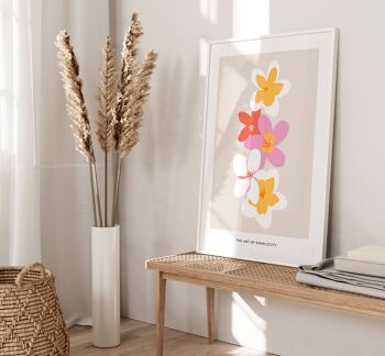 Impression d'art mural floral - Fleurs abstraites No206 (A4 - 21,0 x 29,7 cm | 8,3 x 11,7 po) 2