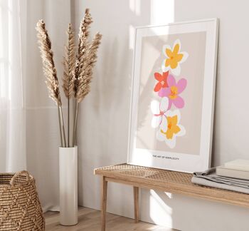 Impression d'art mural floral - Fleurs abstraites No206 (A3 - 29,7 x 42,0 cm | 11,7 x 16,5 po) 2