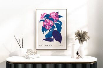 Impression d'art mural floral - Fleurs abstraites No210 (A4 - 21,0 x 29,7 cm | 8,3 x 11,7 po) 1