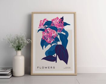 Impression d'art mural floral - Fleurs abstraites No210 (A4 - 21,0 x 29,7 cm | 8,3 x 11,7 po) 3