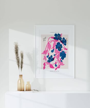 Impression d'art mural floral - Fleurs abstraites No212 (A2 - 42 x 59,4 cm | 16,5 x 23,4 po) 3