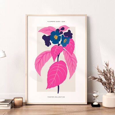 Floral Wall Art Print – Abstract Flowers No214 (A4 – 21,0 x 29,7 cm | 8,3 x 11,7 in)