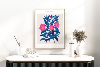 Impression d'art mural floral - Fleurs abstraites No215 (A4 - 21,0 x 29,7 cm | 8,3 x 11,7 po) 4