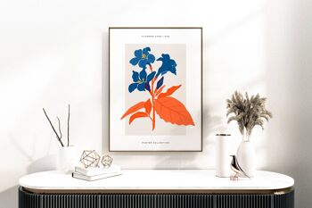 Impression d'art mural floral - Fleurs abstraites No222 (A3 - 29,7 x 42,0 cm | 11,7 x 16,5 po) 3