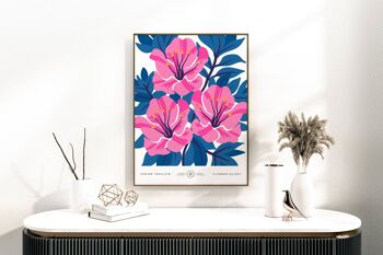 Impression d'art mural floral - Fleurs abstraites No223 (A3 - 29,7 x 42,0 cm | 11,7 x 16,5 po) 1