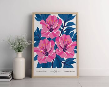 Impression d'art mural floral - Fleurs abstraites No223 (A3 - 29,7 x 42,0 cm | 11,7 x 16,5 po) 2