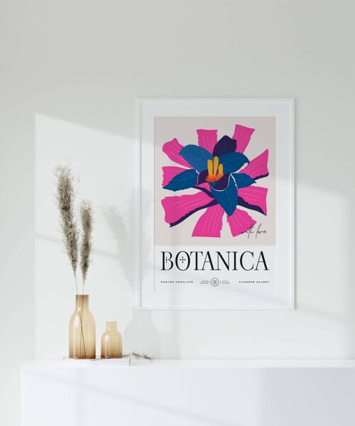 Floral Wall Art Print - Abstract Flowers No232 (A3 - 29.7 x 42.0 cm | 11.7 x 16.5 in)