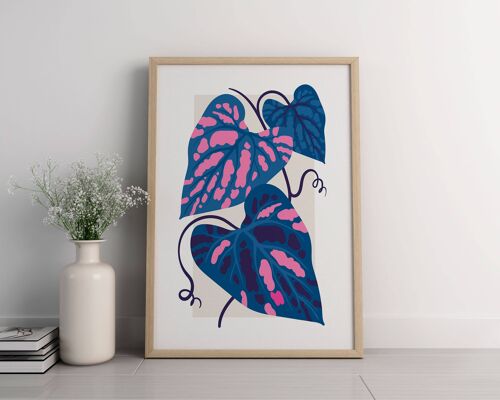 Floral Wall Art Print - Abstract Flowers No233 (A4 - 21.0 x 29.7 cm | 8.3 x 11.7 in)