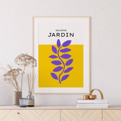Galerie Jardin, stampa gialla e viola n. 112 (A3 - 29,7 x 42,0 cm | 11,7 x 16,5 pollici)
