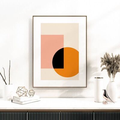 Arte de formas geométricas - Impresión de arte de pared minimalista No67 (A4 - 21,0 x 29,7 cm | 8,3 x 11,7 in)
